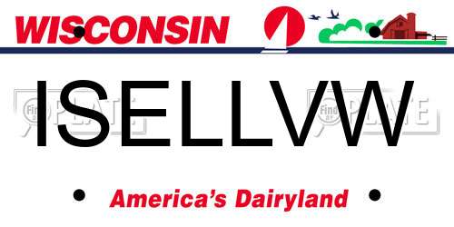 ISELLVW Wisconsin License Plate