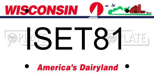 ISET81 Wisconsin License Plate