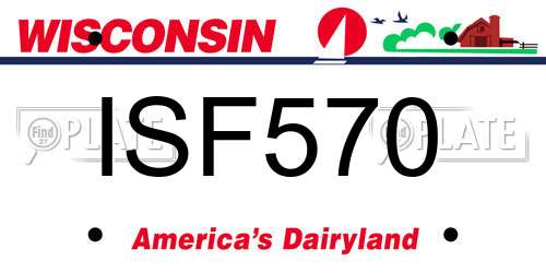 ISF570 Wisconsin License Plate