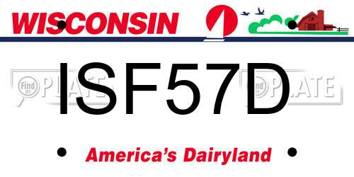 ISF57D Wisconsin License Plate