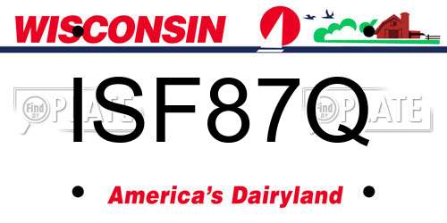 ISF87Q Wisconsin License Plate