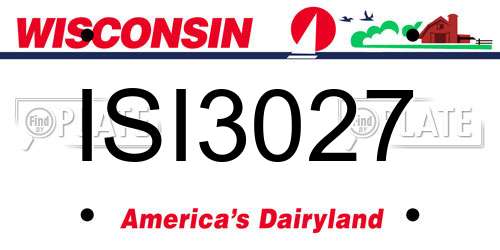 ISI3027 Wisconsin License Plate