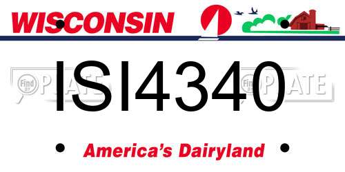 ISI4340 Wisconsin License Plate