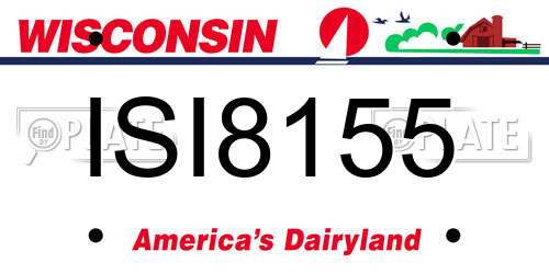 ISI8155 Wisconsin License Plate