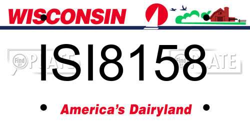ISI8158 Wisconsin License Plate