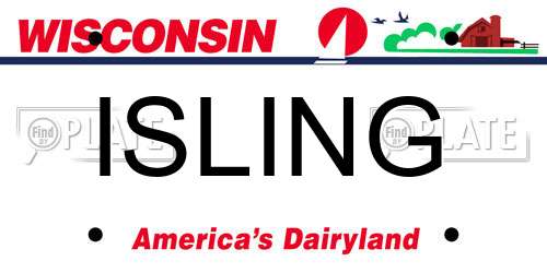 ISLING Wisconsin License Plate