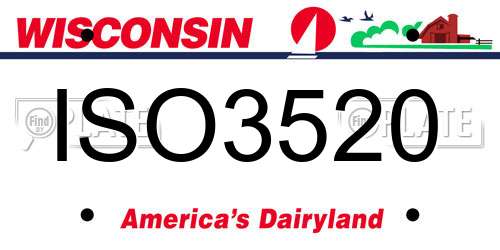 ISO3520 Wisconsin License Plate