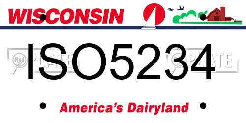 ISO5234 Wisconsin License Plate