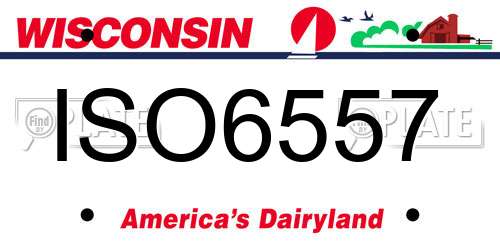 ISO6557 Wisconsin License Plate
