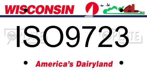 ISO9723 Wisconsin License Plate