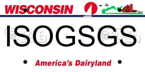ISOGSGS Wisconsin License Plate