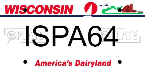 ISPA64 Wisconsin License Plate