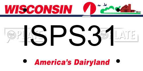 ISPS31 Wisconsin License Plate