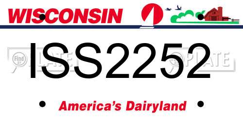 ISS2252 Wisconsin License Plate