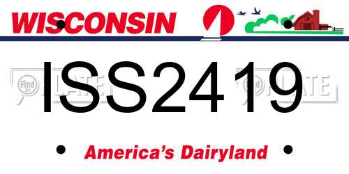 ISS2419 Wisconsin License Plate