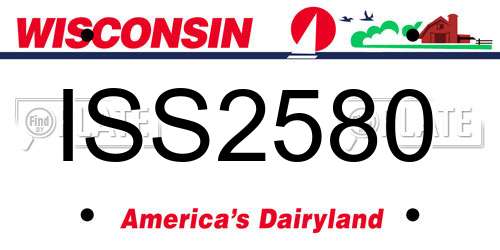 ISS2580 Wisconsin License Plate