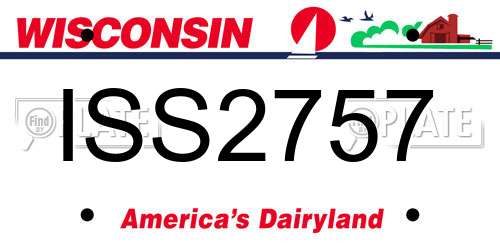 ISS2757 Wisconsin License Plate