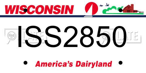 ISS2850 Wisconsin License Plate