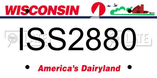 ISS2880 Wisconsin License Plate