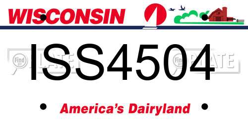 ISS4504 Wisconsin License Plate