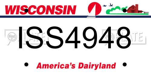 ISS4948 Wisconsin License Plate
