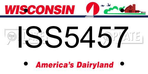 ISS5457 Wisconsin License Plate