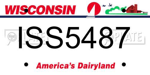 ISS5487 Wisconsin License Plate