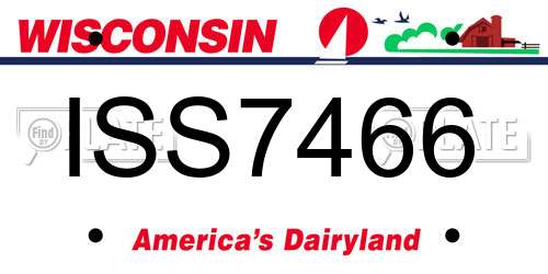 ISS7466 Wisconsin License Plate