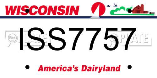 ISS7757 Wisconsin License Plate