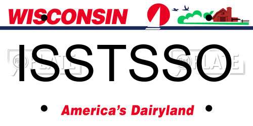 ISSTSSO Wisconsin License Plate