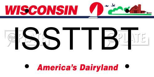 ISSTTBT Wisconsin License Plate