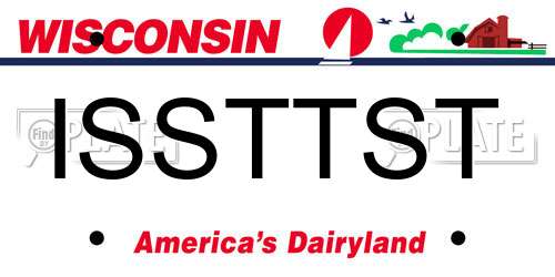 ISSTTST Wisconsin License Plate