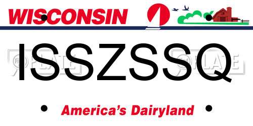 ISSZSSQ Wisconsin License Plate