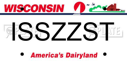 ISSZZST Wisconsin License Plate