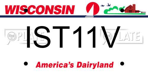 IST11V Wisconsin License Plate