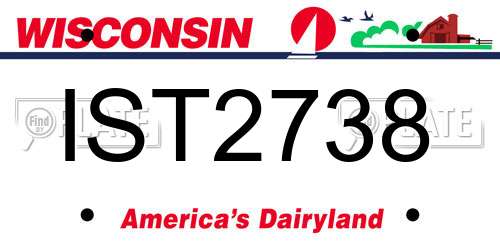 IST2738 Wisconsin License Plate