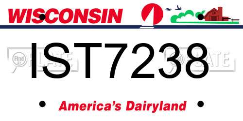 IST7238 Wisconsin License Plate
