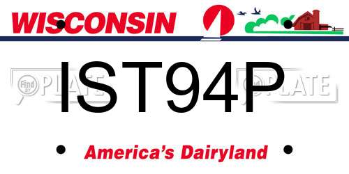 IST94P Wisconsin License Plate