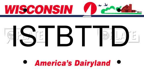 ISTBTTD Wisconsin License Plate
