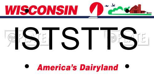 ISTSTTS Wisconsin License Plate