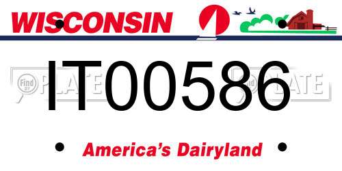 IT00586 Wisconsin License Plate