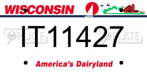 IT11427 Wisconsin License Plate