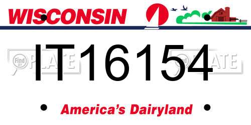 IT16154 Wisconsin License Plate