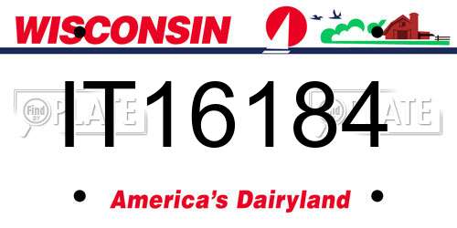 IT16184 Wisconsin License Plate