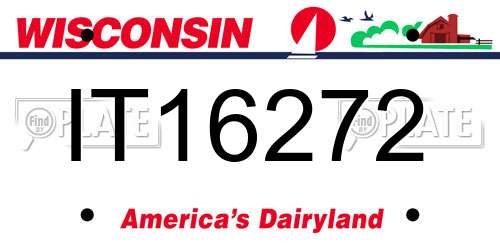 IT16272 Wisconsin License Plate