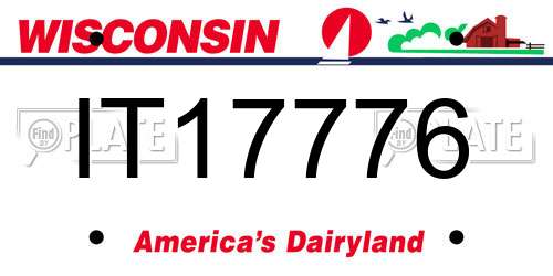 IT17776 Wisconsin License Plate