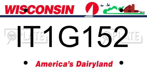 IT1G152 Wisconsin License Plate