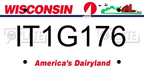 IT1G176 Wisconsin License Plate
