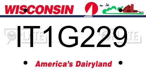 IT1G229 Wisconsin License Plate