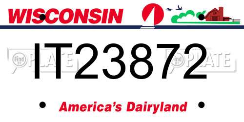 IT23872 Wisconsin License Plate